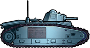 Sideview of Char B1 ter